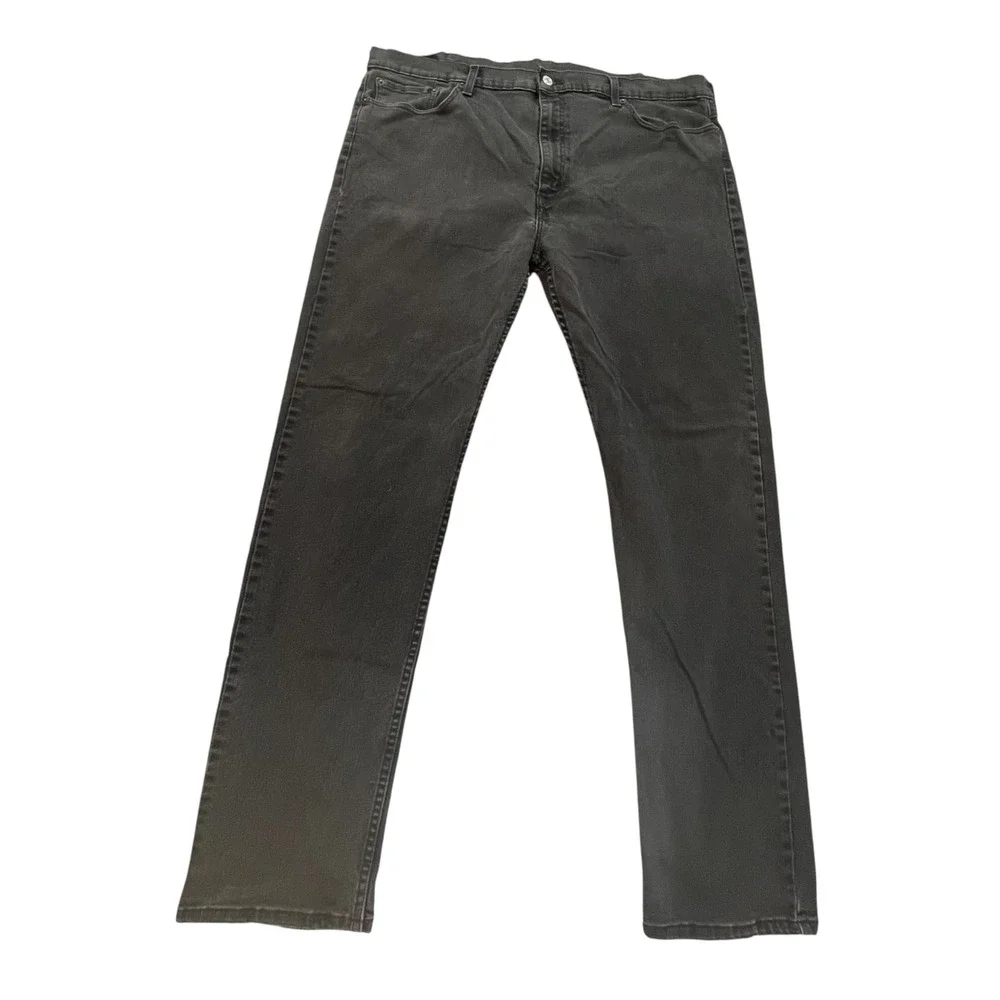 Levis 502 Jeans Mens 42x36 (Fit 42x34) Faded Black Denim Light Stretch
